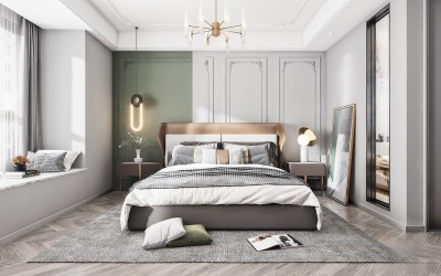 现代卧室3D模型下载